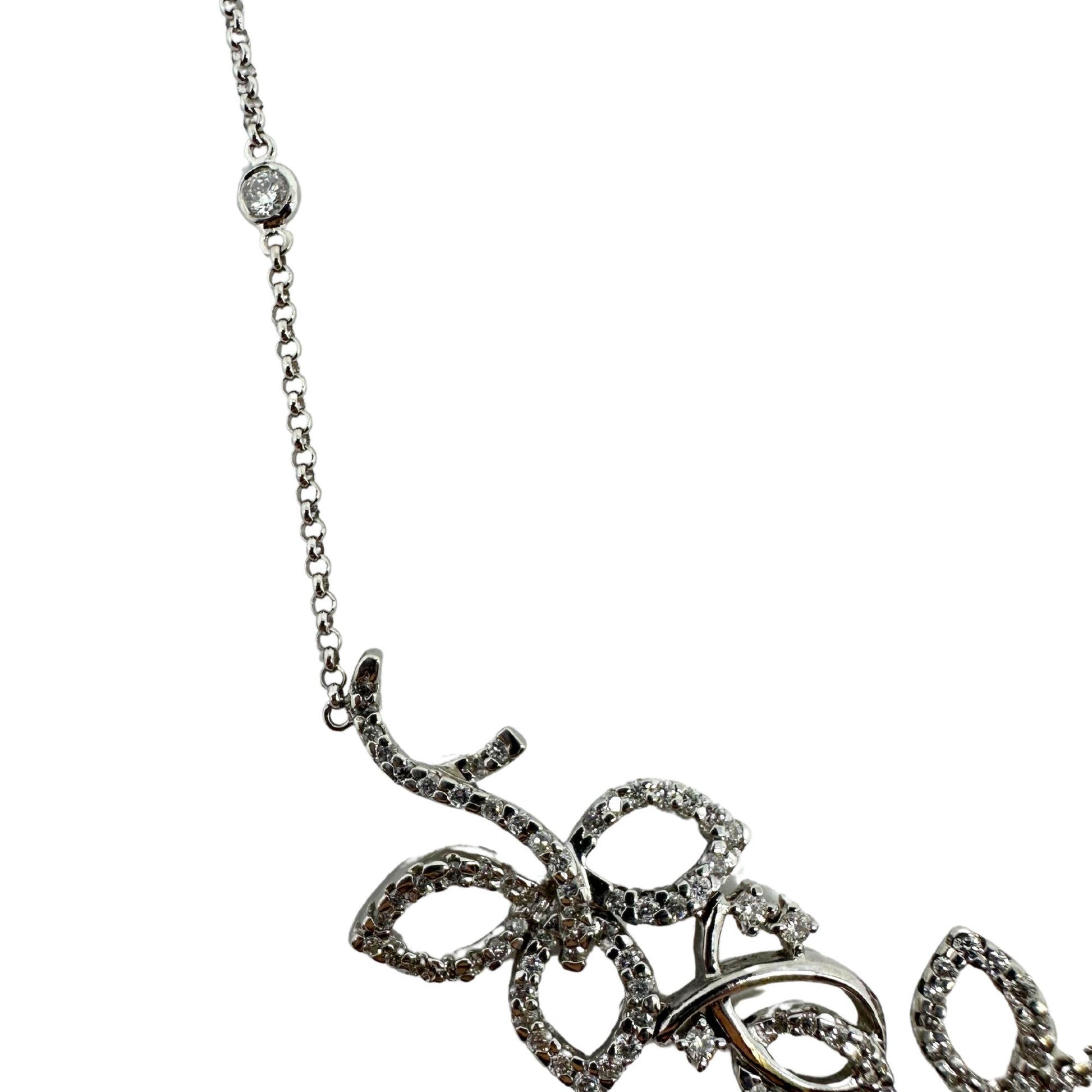 18K White Gold Diamond Necklace