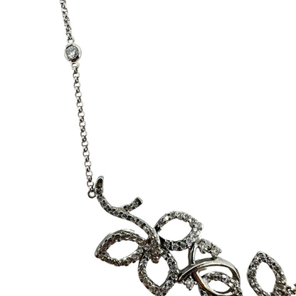 18K White Gold Diamond Necklace