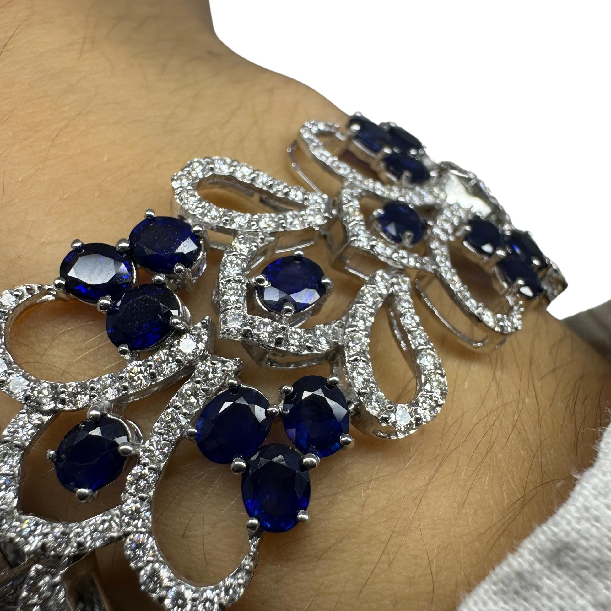 18K Diamond and Sapphire Bracelet