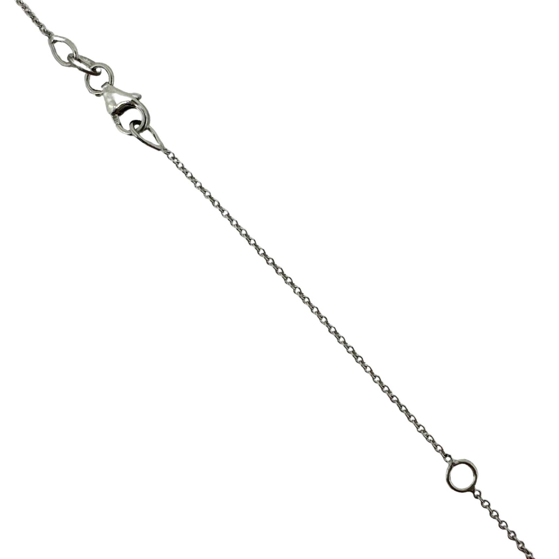 18K White Gold Diamond and Smoky Topaz Pendant Necklace