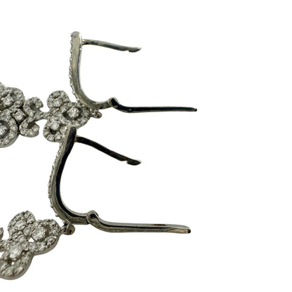 18K White Gold Diamond Drop Earrings