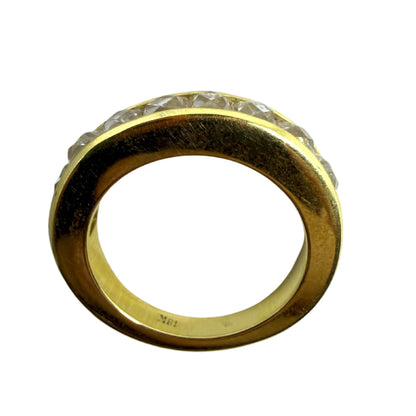 18K Yellow Gold 2.41 Carat Repurposed French Cut Diamond Band - Size 5