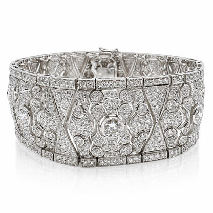 18K White Gold 10.60 Carat Diamond Bracelet - 7 inches