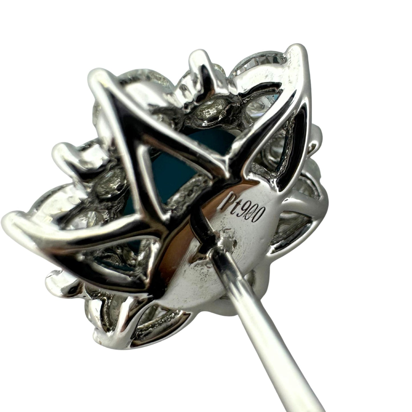 Platinum Turquoise and Diamond Earrings