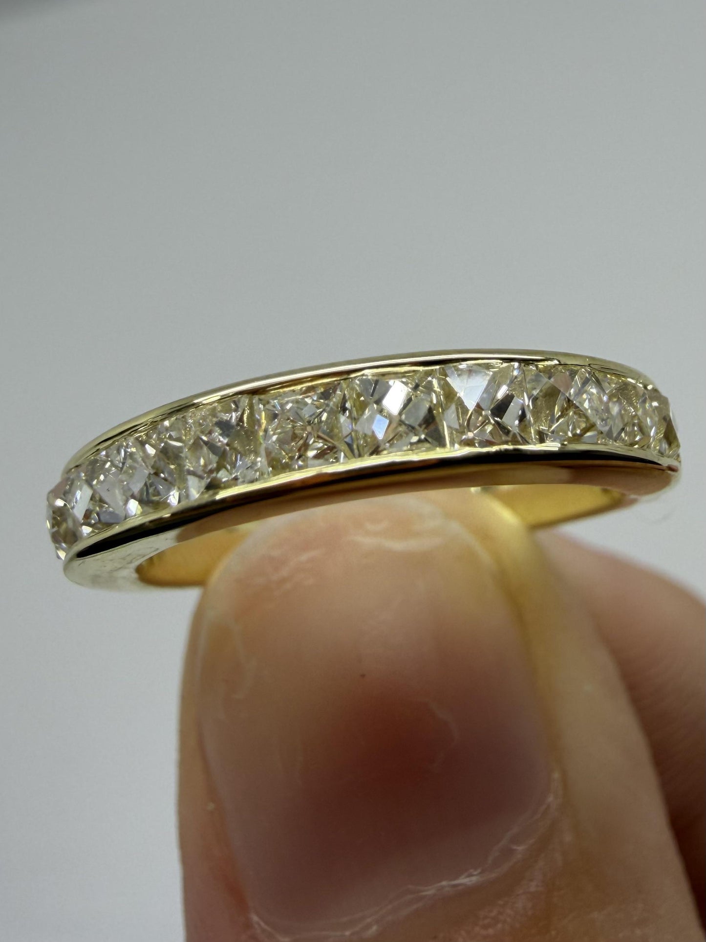 18K Yellow Gold 1.18 Carat Repurposed French Cut Diamond Band - Size 5
