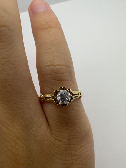 14k Victorian Diamond Engagement Ring