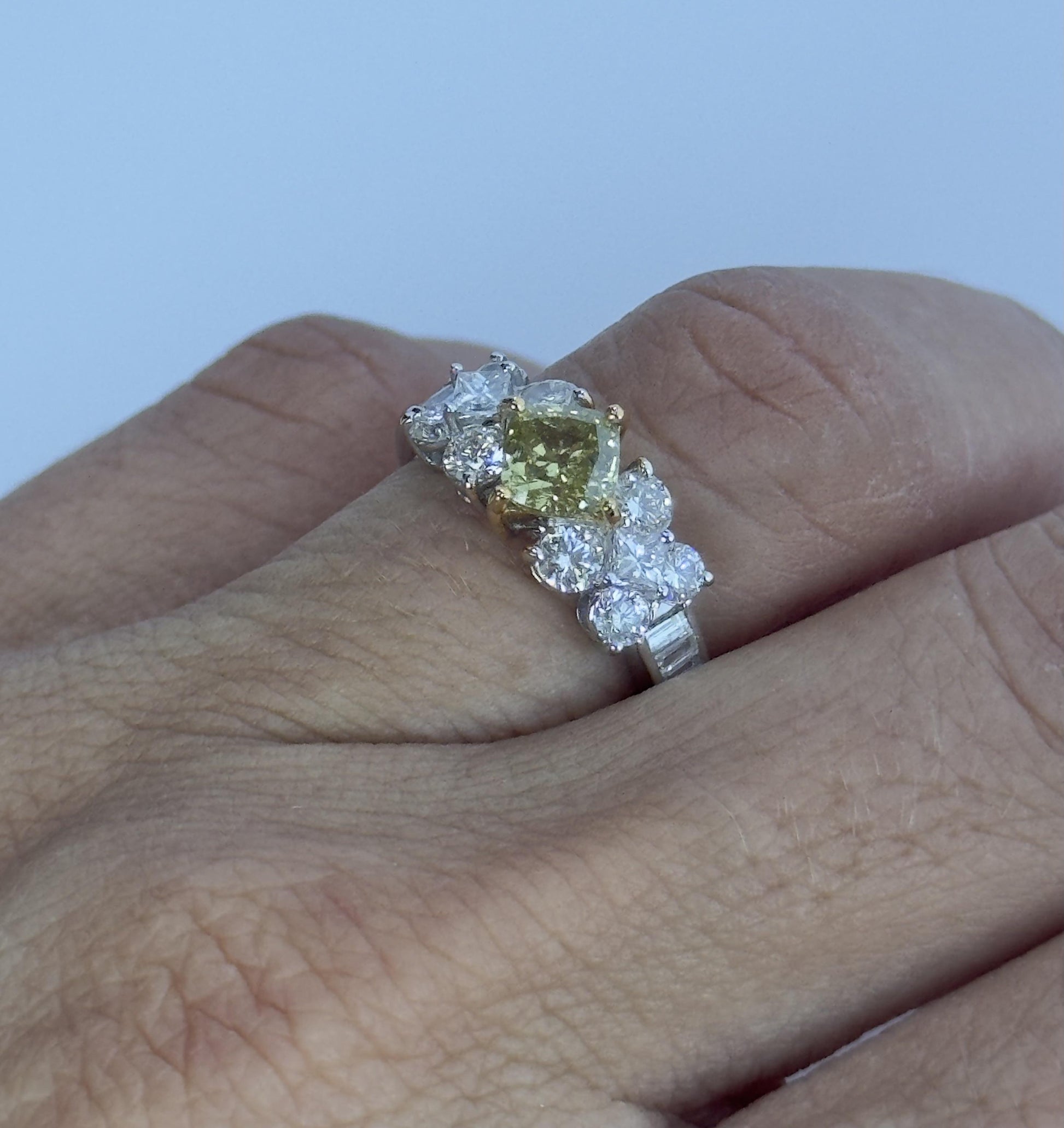 18k Yellow and White Diamond Ring