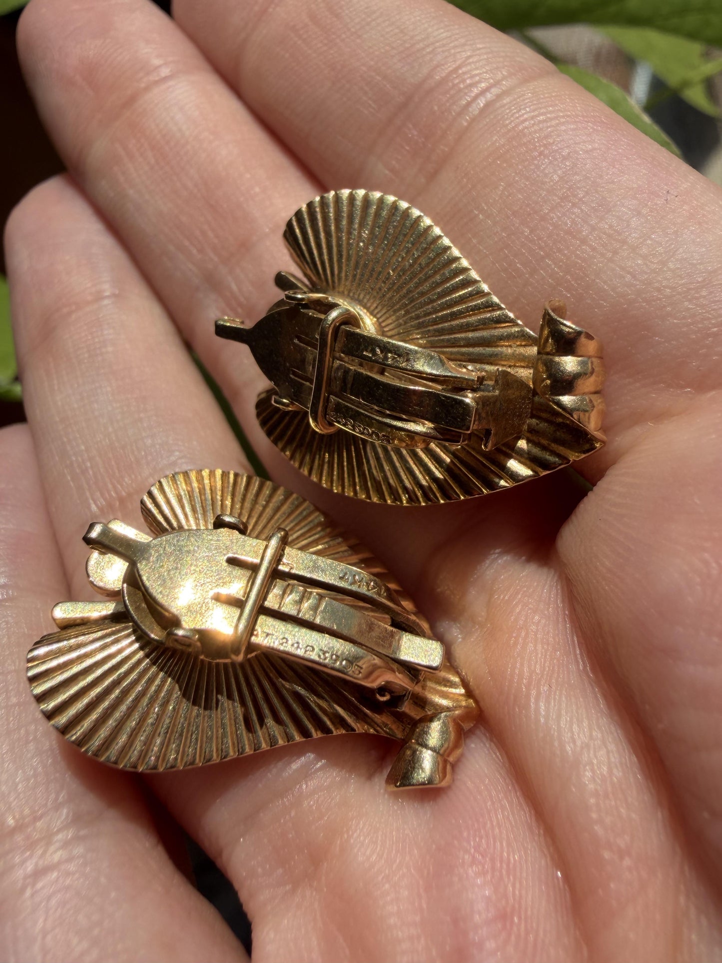 Vintage 1960's 14K Yellow Gold Ear Clips
