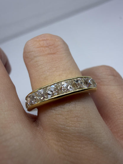 18K Yellow Gold 2.41 Carat Repurposed French Cut Diamond Band - Size 5