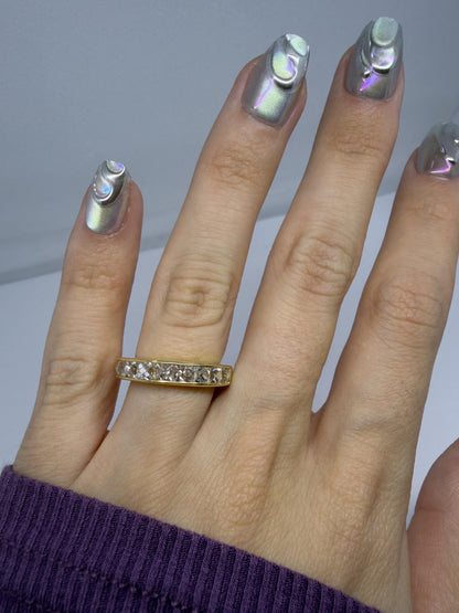 18K Yellow Gold 2.41 Carat Repurposed French Cut Diamond Band - Size 5