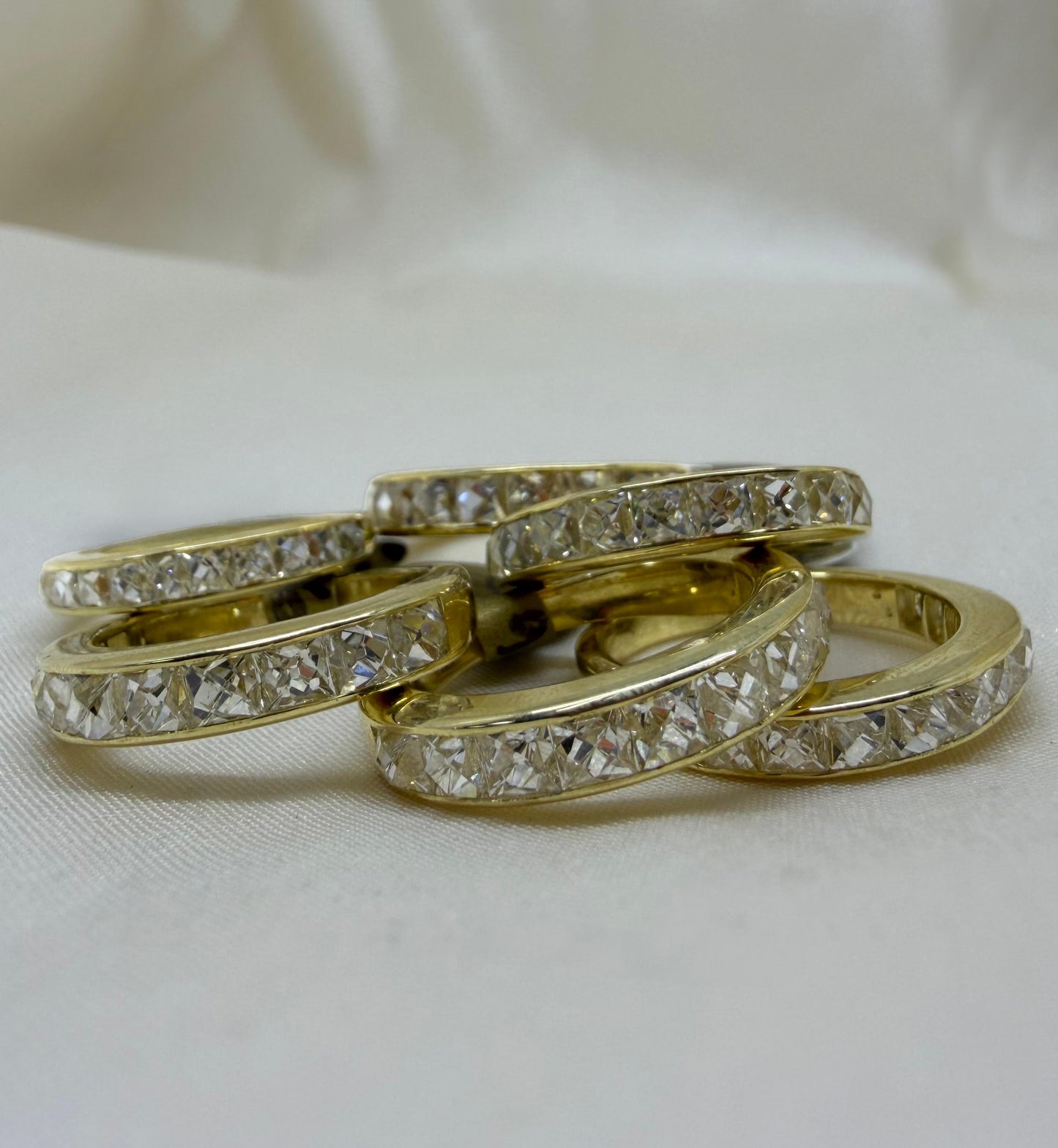 18K Yellow Gold 2.06 Carat Repurposed French Cut Diamond Band - Size 6