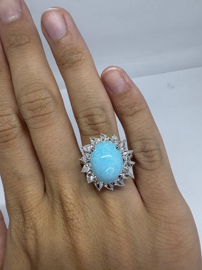 18k Diamond and Turquoise Ring