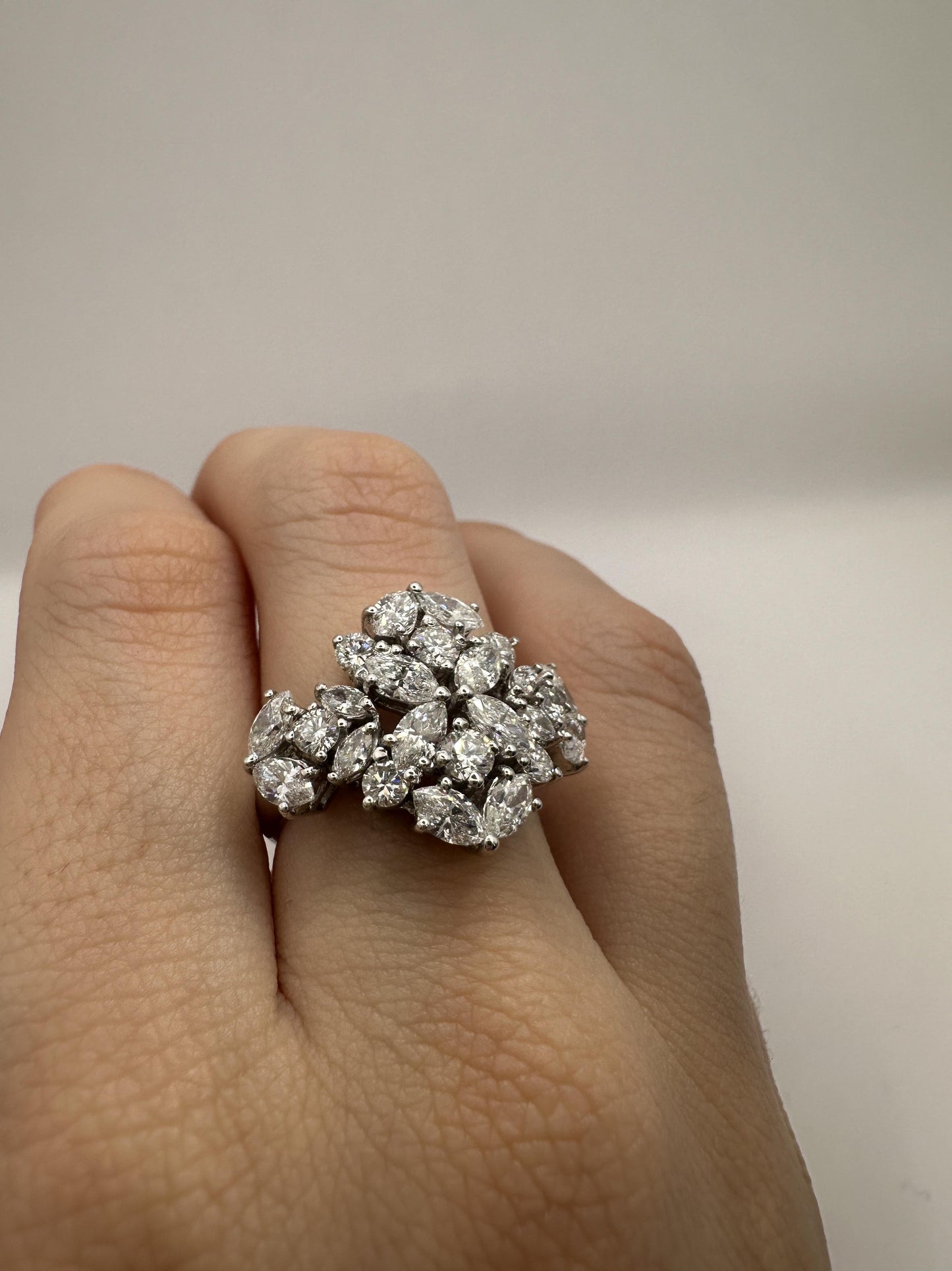 18k Marquise Cut Diamond Ring