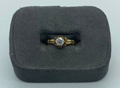 14k Victorian Diamond Engagement Ring