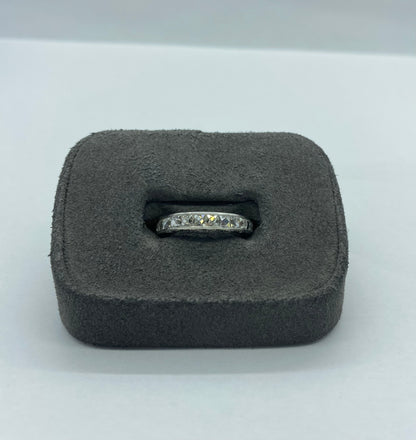 3.00 ct. Hand Engraved Platinum Reclaimed French Cut Diamond Ring