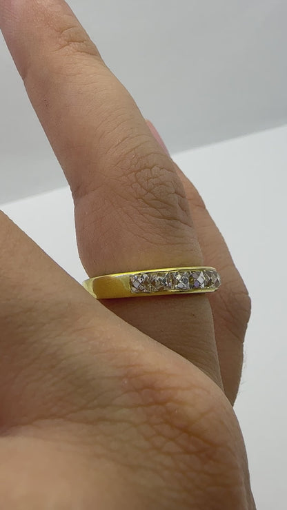 18K Yellow Gold Reclaimed French Cut 1.75 ct. Diamond Ring