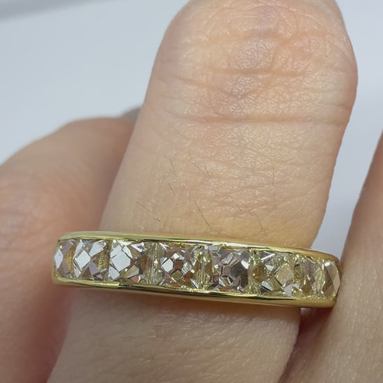 18K Yellow Gold 2.06 Carat Repurposed French Cut Diamond Band - Size 6