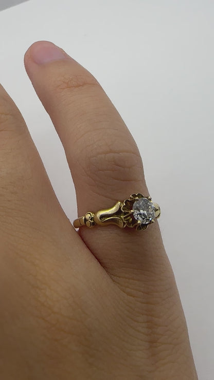 14k Victorian Diamond Engagement Ring