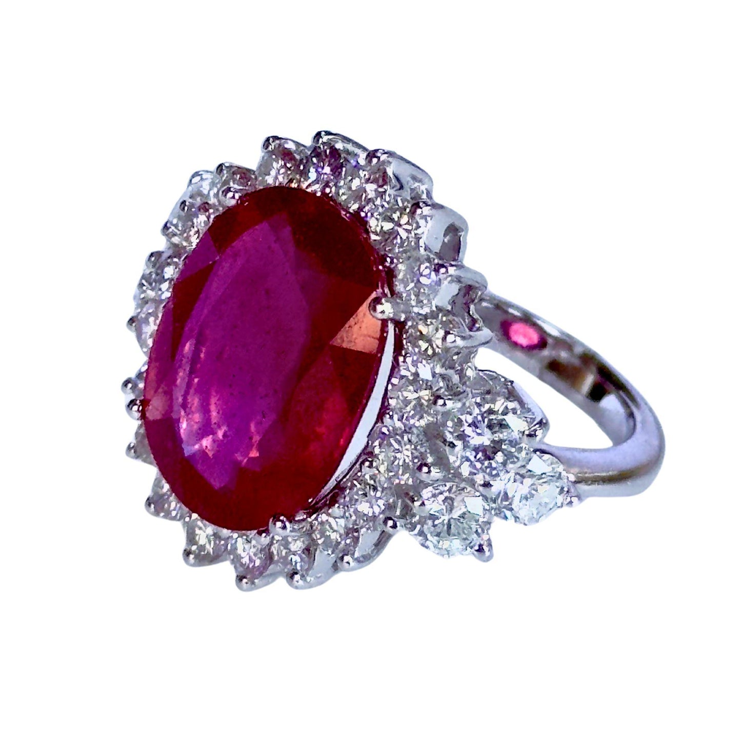 18k Diamond and Ruby Ring