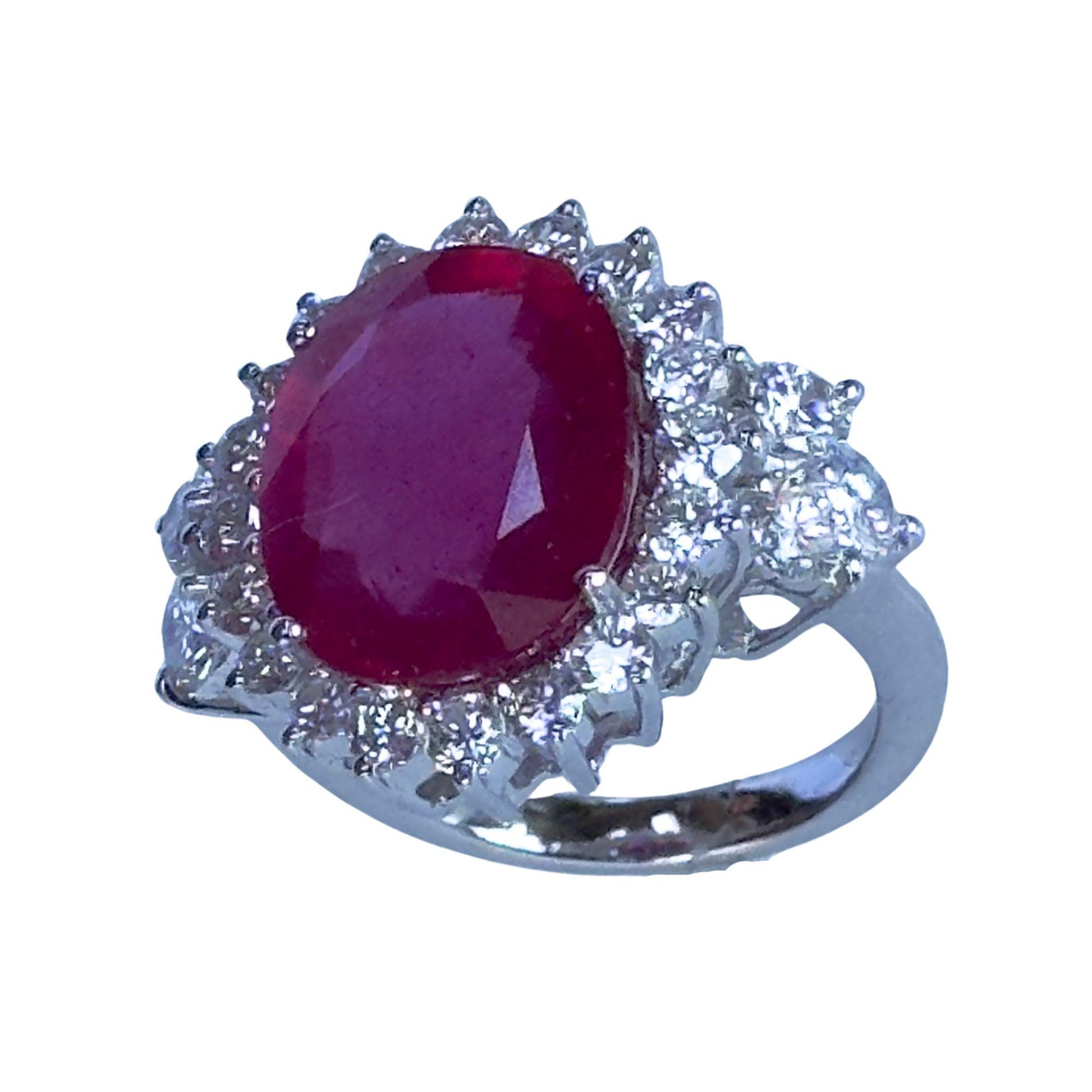 18k Diamond and Ruby Ring