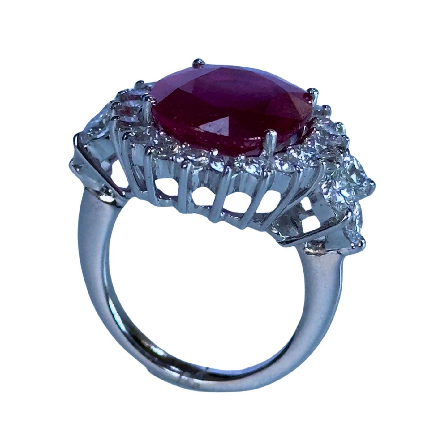 18k Diamond and Ruby Ring