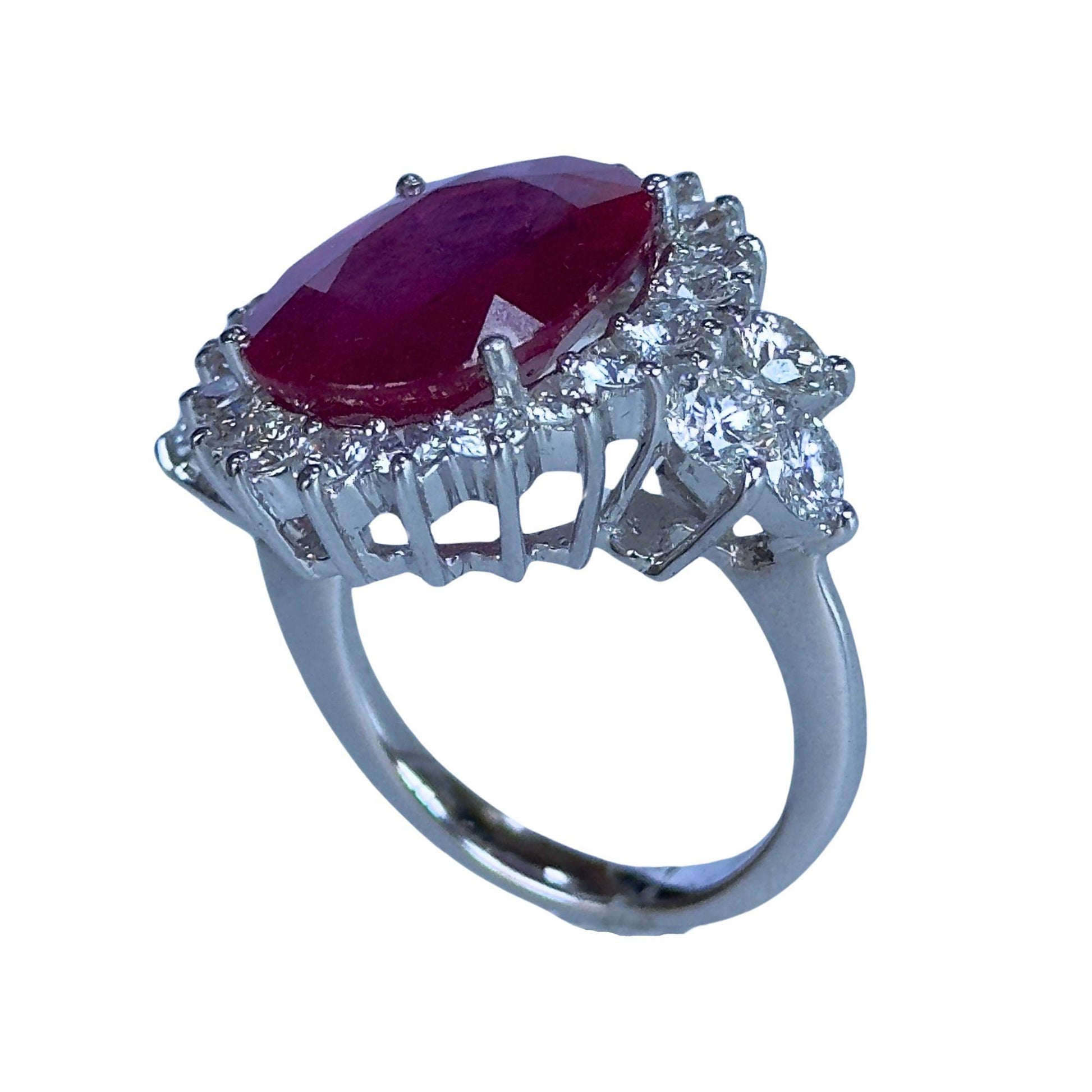 18k Diamond and Ruby Ring