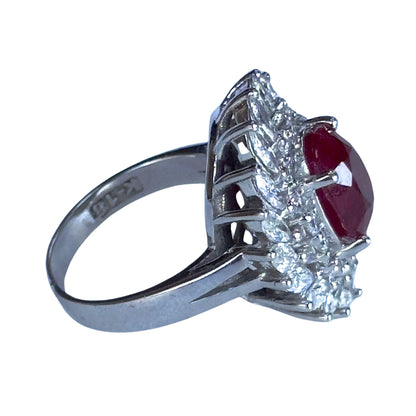 18k Diamond and Ruby Ring