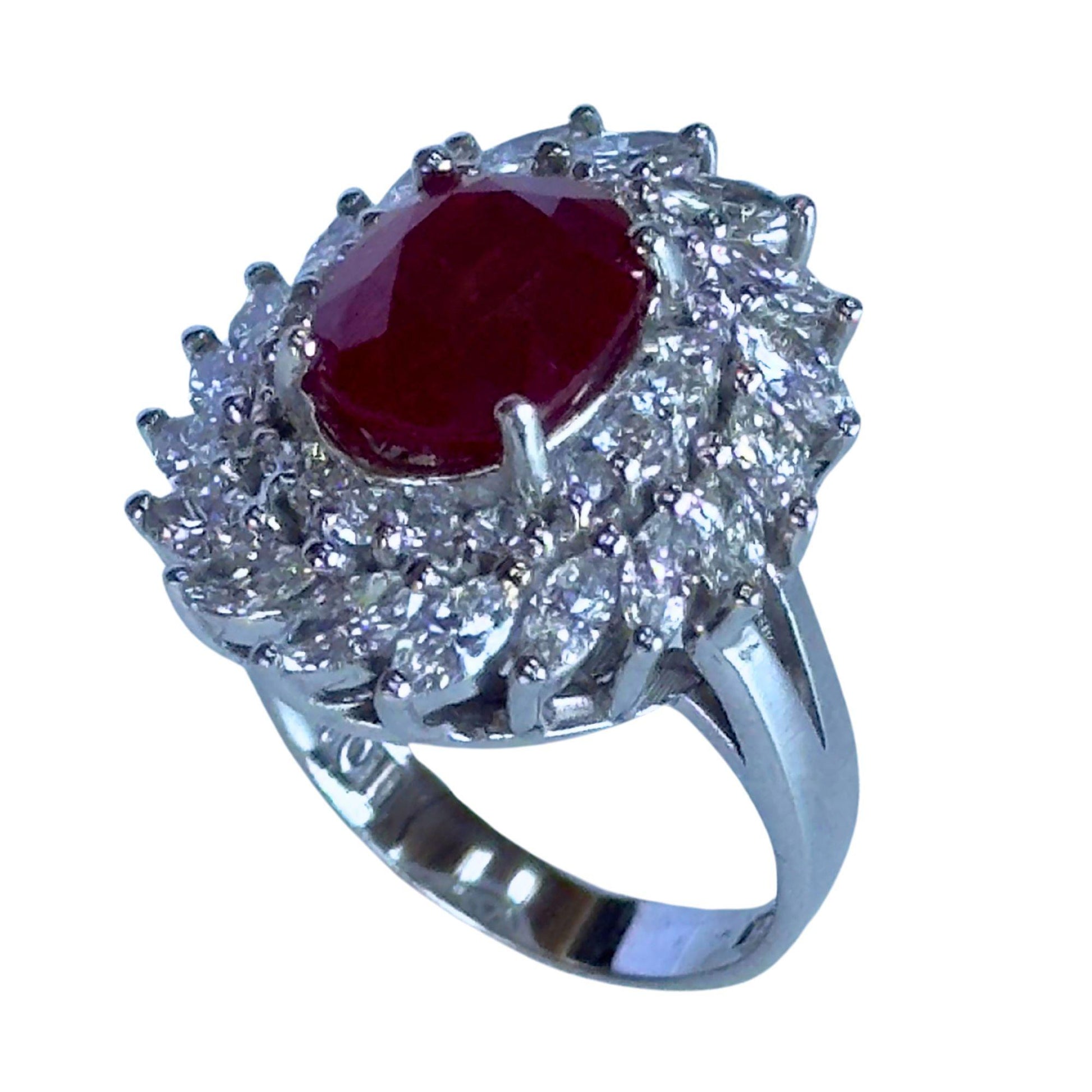 18k Diamond and Ruby Ring