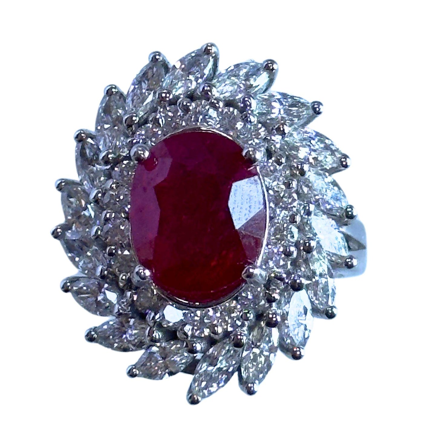 18k Diamond and Ruby Ring