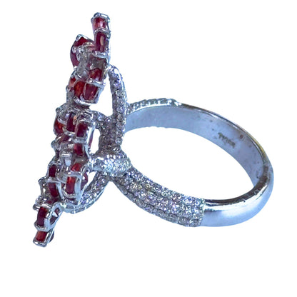 18k Diamond and Ruby Ring