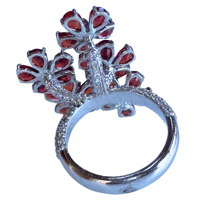 18k Diamond and Ruby Ring