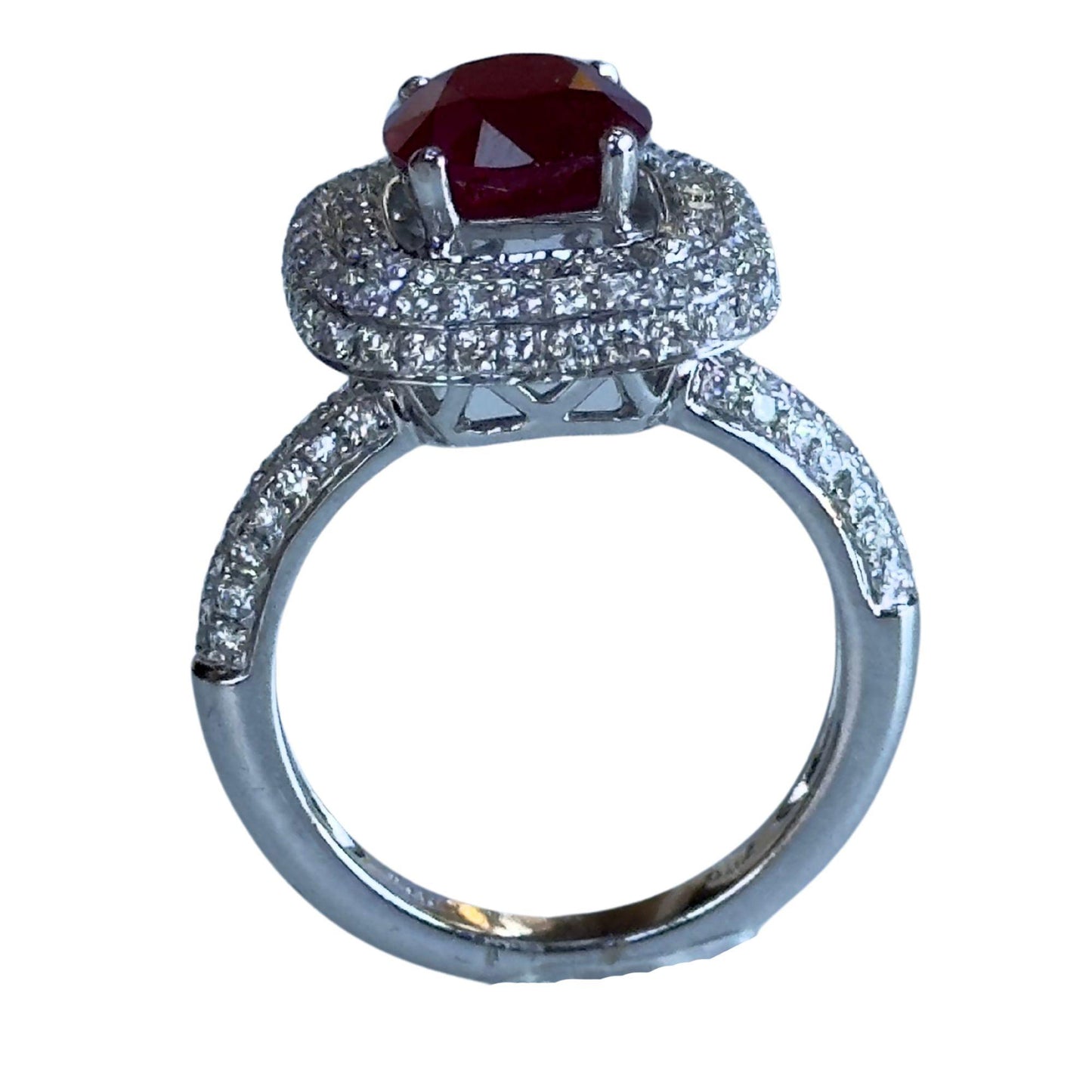 18k Diamond and Ruby Ring