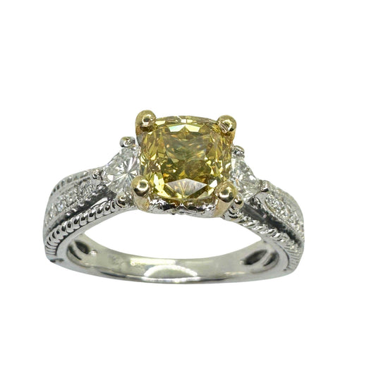 18k White and Yellow Diamond Ring