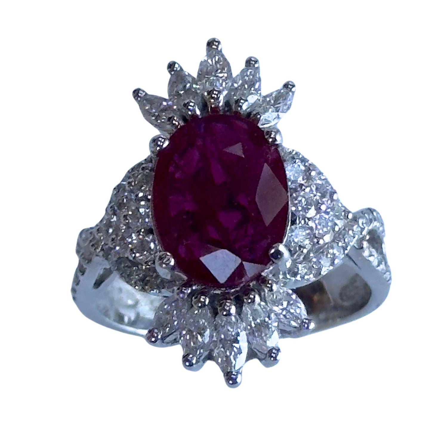 18k Diamond and Ruby Ring