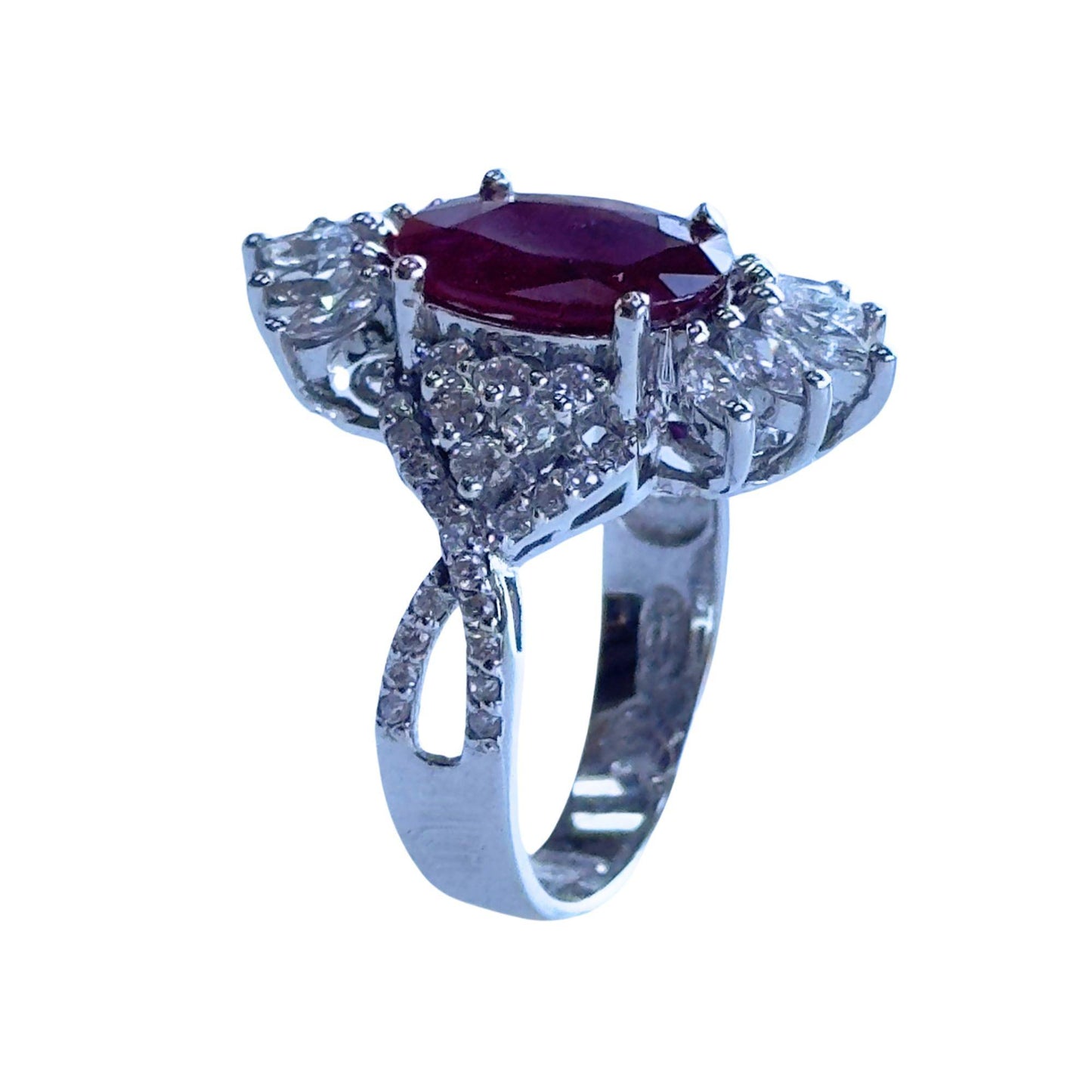 18k Diamond and Ruby Ring